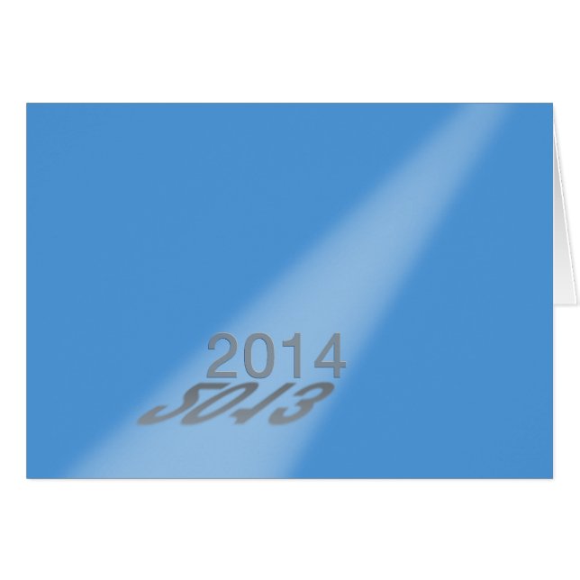 Joyeux Nouvel An 2013-2014 Pleins feux Bleu (Devant horizontal)