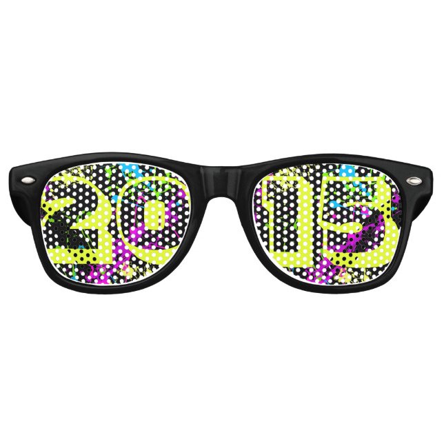 Joyeux Nouvel An 2015 Neon Paint Splash Lunettes d (Devant)