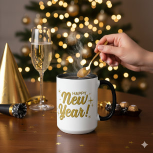 Joyeux Nouvel An 20XX Grande Mug Combo 15 oz