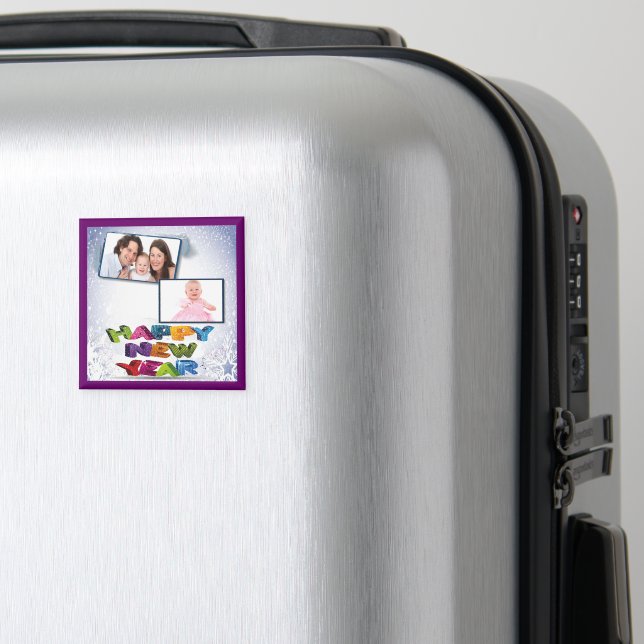 Joyeux Nouvel An Ajouter votre aimant photo (In Situ (Bagages))