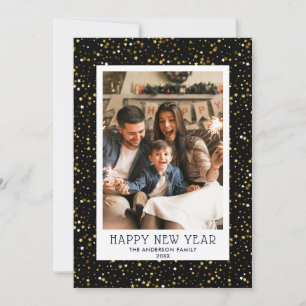Joyeux Nouvel An Famille Carte photo de vacances