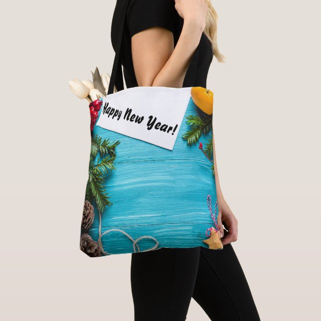 Joyeux Nouvel An Fourre-tout Cadeau Sac Vacances C (De près)