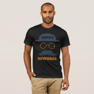 Joyeux Novembre - T-shirt Mustache rétro