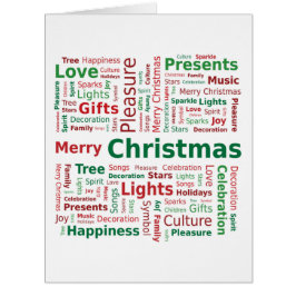 Joyeux nuage de mots de Noël en vert rouge