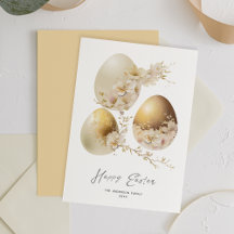Joyeux OEufs de Pâques Aquarelle Carte de vacances