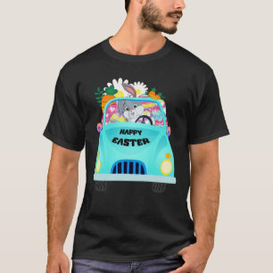 Joyeux Oeufs de Pâques Camion Bunny Hommes T-shirt