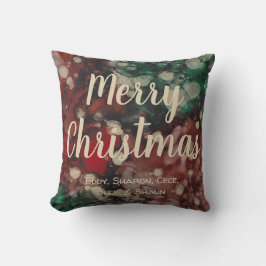 Joyeux oreiller Couleur de Noël éclatante