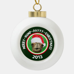 Joyeux ornement 2013 de Père Noël de chameau de