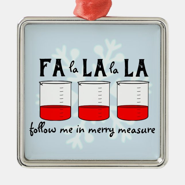 Joyeux ornement de becher de mesure (Devant)