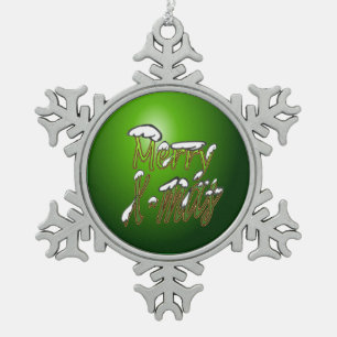 Joyeux ornement de flocon de neige X-Mas
