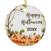 Joyeux ornement en céramique Halloween
