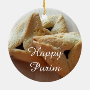 Joyeux ornement en céramique Purim