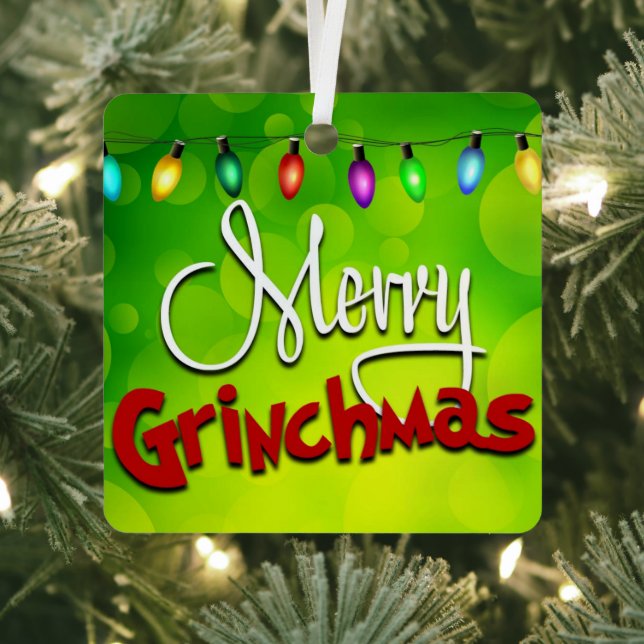 joyeux ornement en métal grinchmas (Insitu)