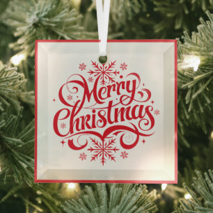 Joyeux ornement en verre de Noël