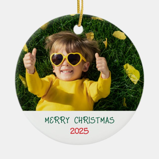 Joyeux ornement photo de Noël (Devant)