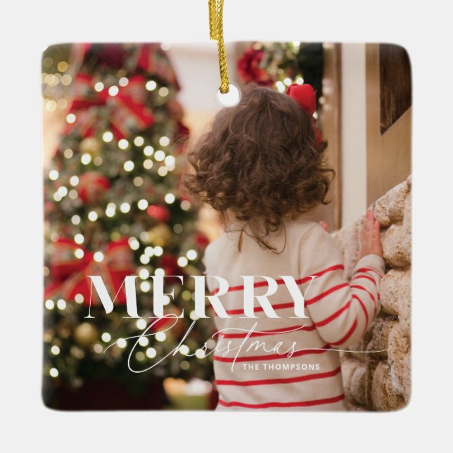 Joyeux ornement photo de Noël magique (Devant)