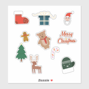 Joyeux pack autocollant 10 sets de Noël