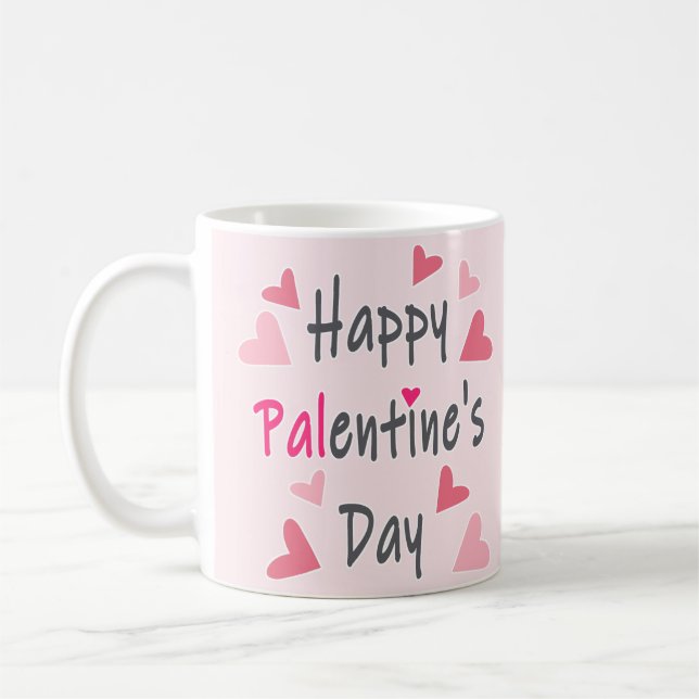 Joyeux Palentine's Day Valentine's Day Coffee Mug (Gauche)