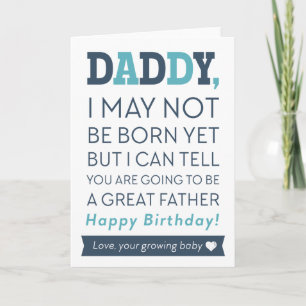 Joyeux papa d'anniversaire de Grossesse Carte bébé