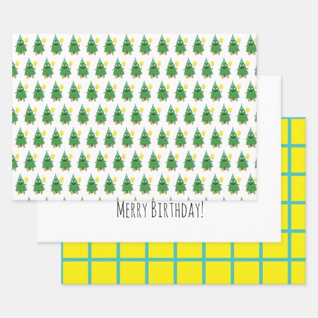 Joyeux papier d'enveloppement d'anniversaire (Lot)