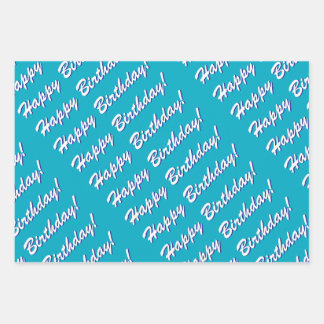 Joyeux papier d'enveloppement d'anniversaire