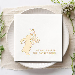 Joyeux Papillon lapin de Pâques mignon personnalis