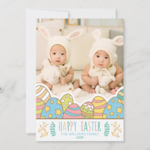 Joyeux Pâques Carte de vacances OEuf de Pâques