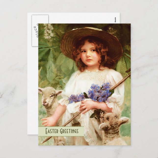 Joyeux Pâques. Carte postale Art (Devant / Derrière)