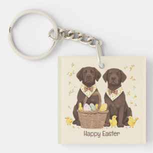Joyeux Pâques Chien Labrador Retriever au Chocolat