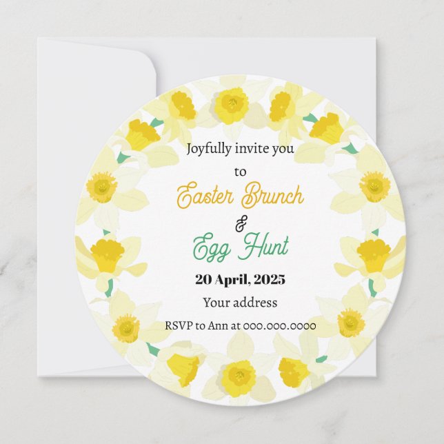 Joyeux Pâques. Invitation (Devant)