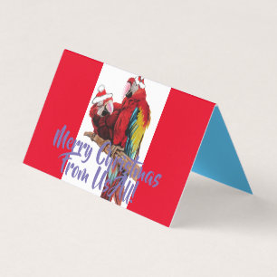 Joyeux Parrot Rouge Macaw Parrot de Noël des États