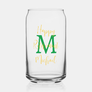 Joyeux Parti de retraite Vert Monogramme Or Nom