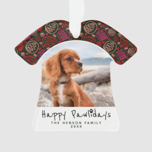 Joyeux Pawlidays Chien Animal Photo Une Ligne Noël