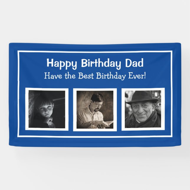 Joyeux père d'anniversaire, Bannière d'anniversair (Horizontal)