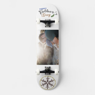 Joyeux Père de la Fête Enfance Photo Skateboard