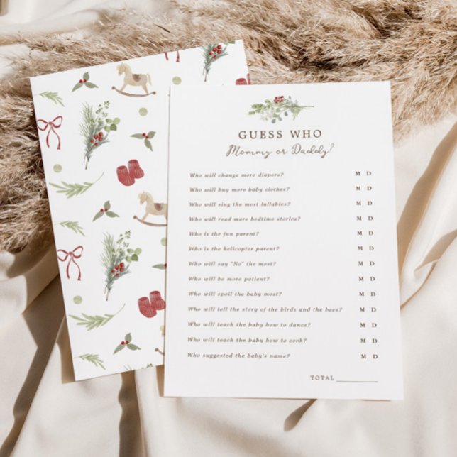 Joyeux Petit Baby shower Devinez Qui Joue Carte (Créateur téléchargé)