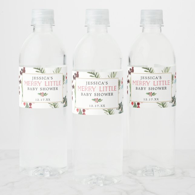 Joyeux petit Baby shower Étiquette de bouteille d' (Bouteilles)