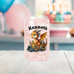 Joyeux petit dragon conduit une crevette