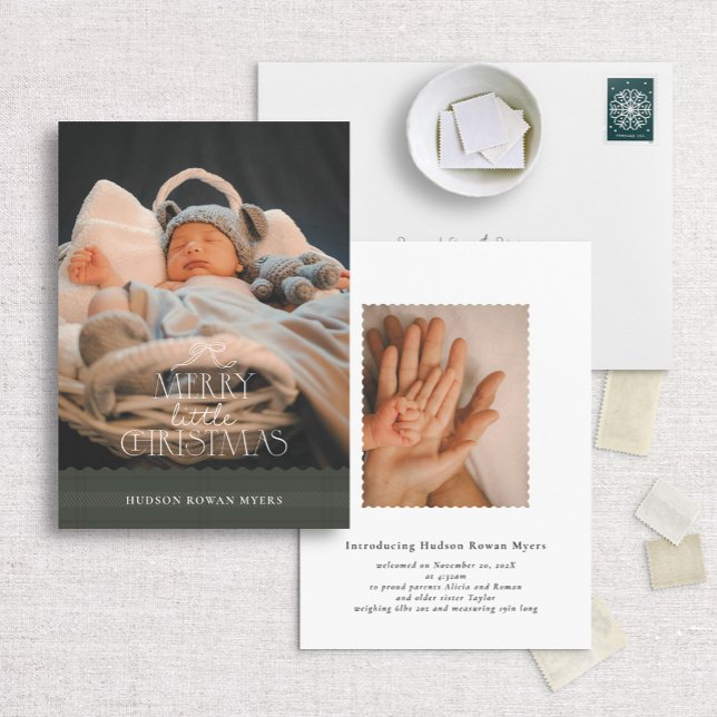 Joyeux petit Faire-part de naissance photo de Noël (Créateur téléchargé)