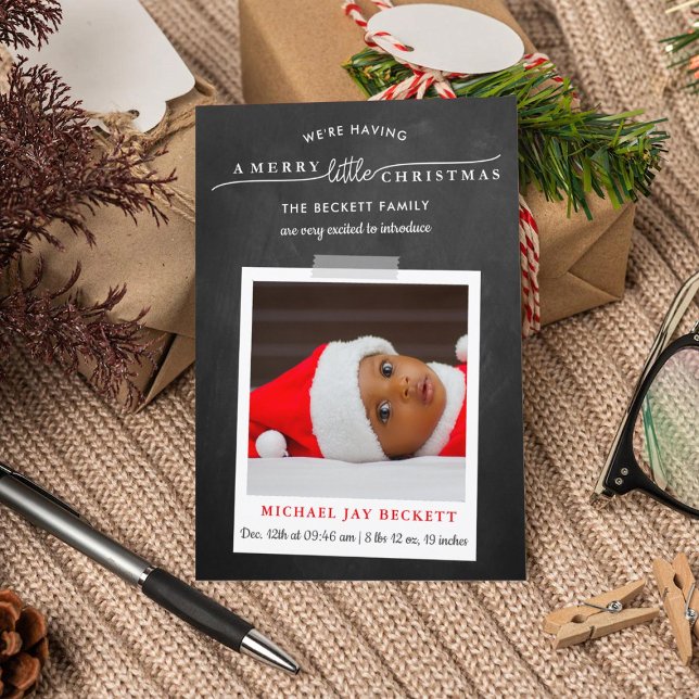 Joyeux petit Faire-part de naissance photo de Noël (Créateur téléchargé)