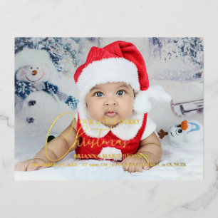 Joyeux petit Noël bébé faire-part de naissance