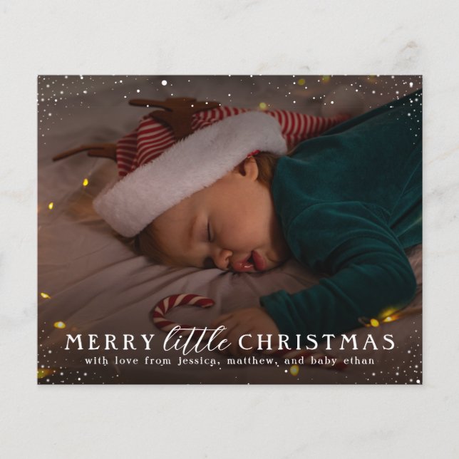Joyeux petit Noël | Carte photo de vacances budgét (Devant)