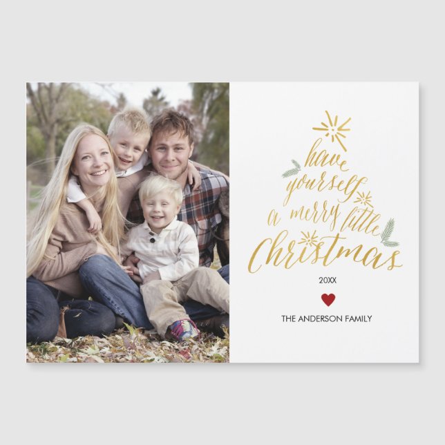 Joyeux petit Noël - carte photo magnétique (Devant)