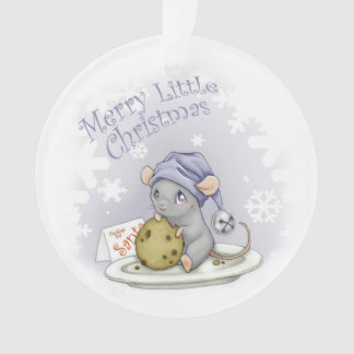 Joyeux petit ornement de souris de Noël