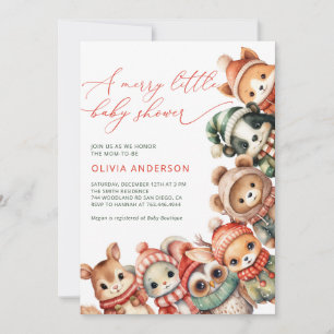 Joyeux petits animaux mignons Invitation Baby show