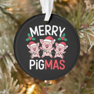 Joyeux Pigmas Noël Cochon Chapeau de Père Noël Lum