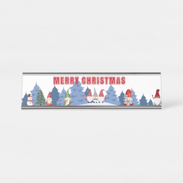 Joyeux plaque signalétique du bureau de Noël (Devant)