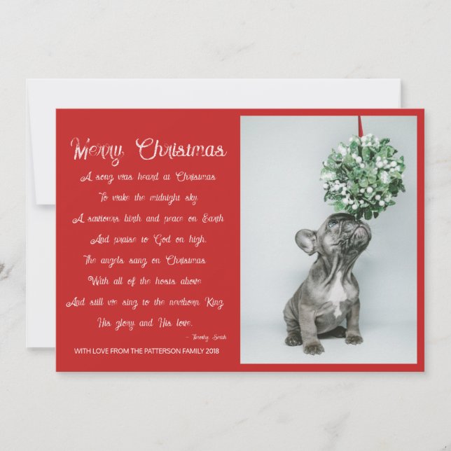 Joyeux Poème de Noël Carte photo de vacances (Devant)