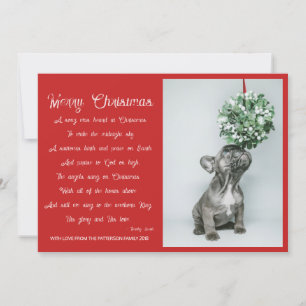 Joyeux Poème de Noël Carte photo de vacances