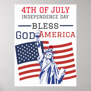 Joyeux Poster du Jour de l'Indépendance 4 juillet